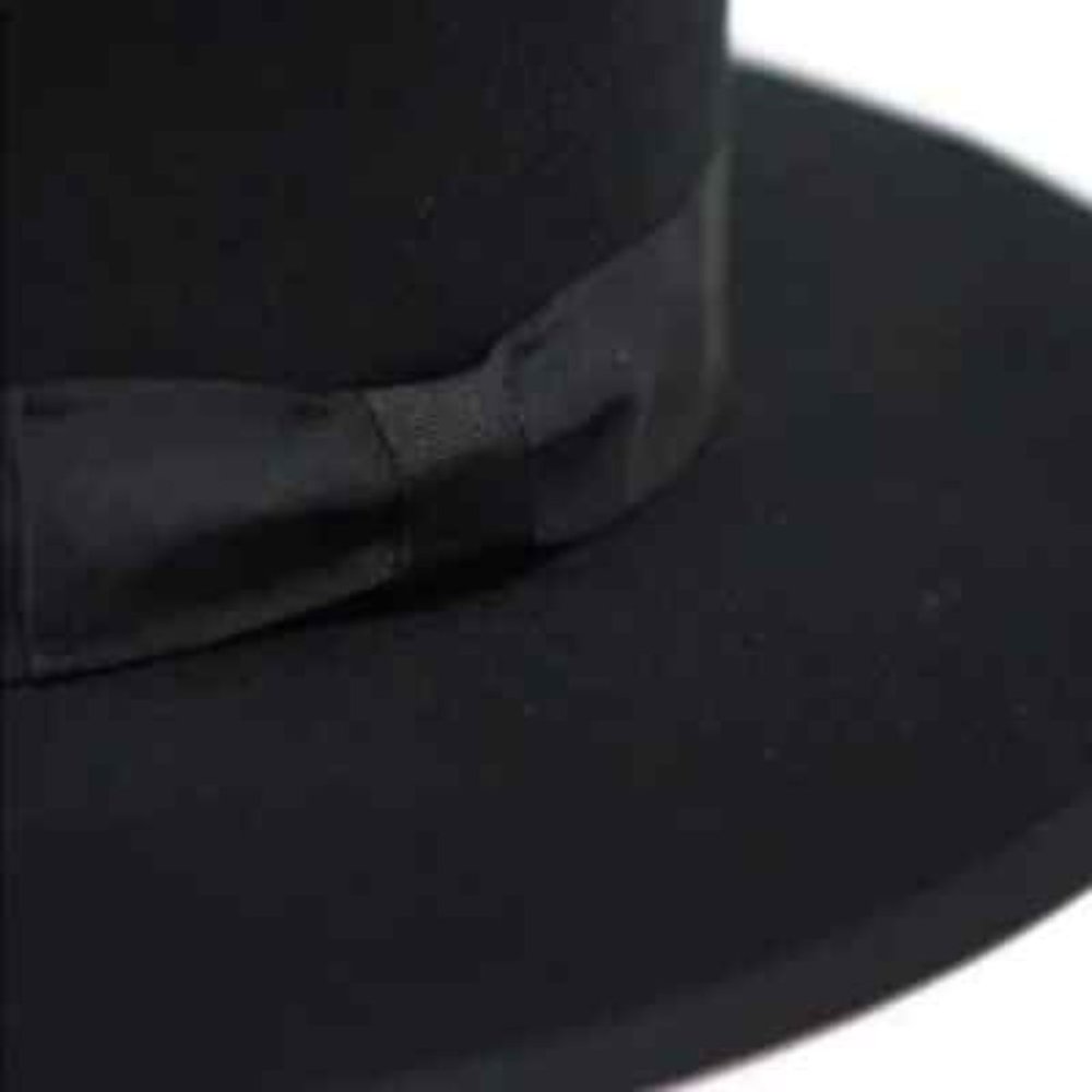 Olive & Pique Black 100% Wool Felt Vida Adjustable Structured Gambler Hat NWT - Picture 2 of 5